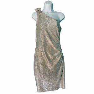 Liliana One-Shoulder Cocktail Party Dress, size 10